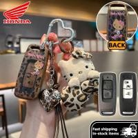 ราคา Hello kitty Honda pcx160/giorno/forza 350/click 160 พวงกุญแจมอเตอร์ไซค์ เคสกุญแจรถฮอนด้า ปลอกกุญแจมอเตอร์ เคสกุญแจ Diy Kitty ซองกุญแจมอเตอร์ไซค์ (46403250434)