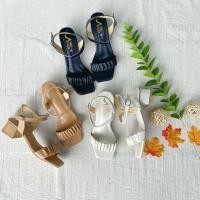 ราคา ส้นสูงรัดข้อสีน้ำตาลสีขาวสีดำ (5997621896)