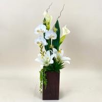 ราคา OrientalFineArt กระถางดอกไม้ประดิษฐ์ ดอกไม้เกรดพรีเมี่ยม(T16-TSF-6300-N) (6882618438)