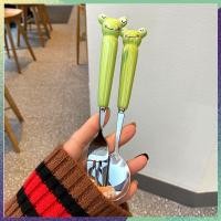 ราคา ช้อนส้อมสเตนเลส ลายการ์ตูนกบ แบบพกพา ของใช้บนโต๊ะอาหาร สําหรับนักเรียน (21778522200)
