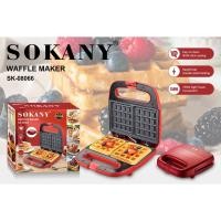 ราคา SOKANY 750W เครื่องทำวาฟเฟิล เตาทําวาฟเฟิล เครื่องอบวาฟเฟิล รับประกัน 1ป (29729139147)