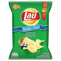 ราคา ว๊าว เลย์ คลาสสิค มันฝรั่งแผ่นเรียบ รสโนริสาหร่าย 160กรัม Lay's Classic Potato Chip Nori seaweed flavor 160 grams (3765996198)