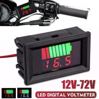 ราคา [AMANDA] 12V-72V Car Marine Motorcycle Digital Voltmeter Voltmeter Voltage Meter Battery Gauge (41979569612)