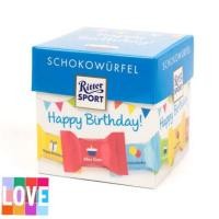 ราคา Ritter Sport HAPPY BIRTHDAY​ นำเข้าจากเยอรมัน บรรจุ​ 22​ ชิ้น​ มี​ 5 รสชาติ​ ขนาด​ 176g (5424653612)