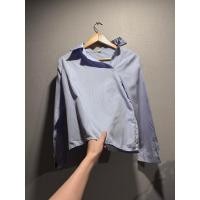 ราคา ส่งต่อ เสื้อเชิ้ตแขนยาว เสื้อเชิ้ต เสื้อแขนยาวผู้หญิง เสื้อสีฟ้าแขนยาว (42757086906)