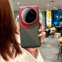 ราคา สําหรับ Xiaomi 13 14 15 Ultra Case ELVEV ป้องกันลายนิ้วมือ Splicing สามเหลี่ยม PU หนัง Hard PC ฝาครอบโทรศัพท์ (26986900065)