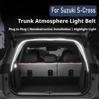 ราคา Fit สําหรับ Suzuki S-Cross อุปกรณ์เสริมภายในบรรยากาศด้านหลัง LED Light Bar แถบ Trunk ภายในโคมไฟตกแต่ง Strip (40129446843)