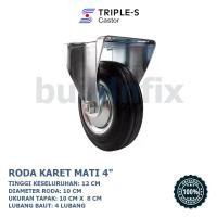 ราคา TRIPLE - S 4" BLACK RUBBER WHEELS / 4 INCH MULTIPURPOSE CART WHEELS (52401538849)