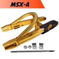 ราคา สวิงอาร์ม MSX ทรงเอเชีย สีทอง ขนาดเดิม พร้อม ยางรองโซ่+บู้ช+หางปลา+แกน+น๊อต ครบชุด สวิงอาร์มอลูมีเนียม เกรด A ราคาพิเศษ (4832884392)