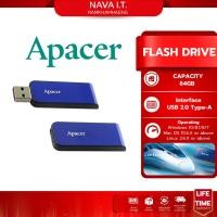 ราคา APACER Flash Drive แฟลชไดร์ฟ AH334 64GB [Blue] (AP64GAH334U-1) (48656002176)