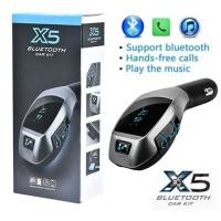 ราคา (พร้อมส่ง) บลูทูธในรถยนต์ X5 Bluetooth Car Kit FM Transmitter (41154321298)