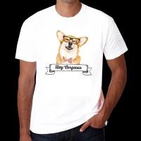 ราคา DF32 เสื้อลายหมา เสื้อยืดสไตล์ญี่ปุ่น พิมพ์ลาย น้องหมา welsh corgi คอร์กี้ (7302712219)