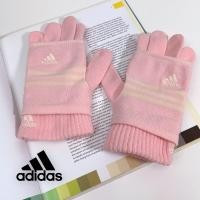ราคา ❌sold❌Used Adidas Women's knit Gloves ถุงมือไหมพรมสีชมพู (23289604376)