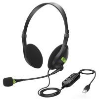 ราคา Headphones USB Headset With Microphone Noise Cancelling Computer PC Headset Lightweight Wired Headphones For PC/Laptop (24566102327)