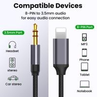ราคา ไม่พังง่าย สาย Aux Audio แจ็คสายไฟ สำหรับ iPhone 3.5มม.สาย Aux ลำโพงอะแดปเตอร์หูฟังสำหรับ iPhone11 Pro XS XR X 12 (29904984268)