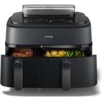 ราคา Philips หม้อทอดพร้อมนึ่งอเนกประสงค์ 2 ช่อง Airfryer Series 5000 Double Basket 9 L (3L+6L) Steam-Air Frying 19 Programs (57454813387)