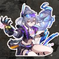 ราคา Silver wolf lv999 สติ๊กเกอร์ 2 แผ่น Honkai Star rail Silver wolf LV.999 Stickers Star rail (47207339887)