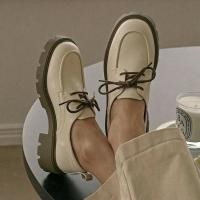 ราคา 25 STUDIO รองเท้า Oxford ผู้หญิงพร้อมรอบนิ้วเท้าผูกเชือกรองเท้าส้นสูง 5 ซม. Oxford Loafer (24145991848)