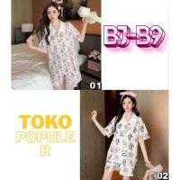 ราคา ชุดนอนสตรีผ้าซาตินลายกระต่ายวินเทจ Coquette BJ-B9 (47701311751)