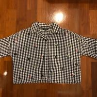 ราคา Like new topshop gingham crop top sz.8uk (780623114)