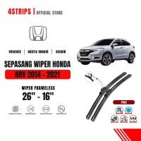 ราคา Honda HRV 2014-2021 ที่ปัดน้ําฝนกระจกรถยนต์ไร้กรอบฟรี 5 โบนัส (54106570077)
