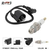 ราคา T-สําหรับ Yamaha PW50 PW80 อุปกรณ์เสริมรถจักรยานยนต์คอยล์จุดระเบิดและหัวเทียนสายจุดระเบิดอะไหล่ชุดจุดระเบิด Motocross Di (54557496936)