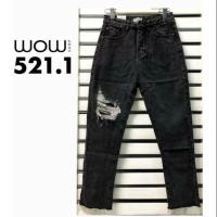 ราคา MesubShop กางเกงยีนส์ wow #521.1 ยีนส์KOREAทรงกระบอก ยีนส์ป้ายwow (12576187977)
