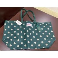 ราคา Cath Kidston large tote bag - green polka dots (24884053303)