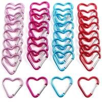 ราคา 5 ชิ้นกลางแจ้ง Carabiner รูปหัวใจพวงกุญแจคลิปอลูมิเนียมแหวนปีนเขาคลิปฤดูใบไม้ผลิ Snap Hook Carabiner ทนทาน (28125943585)