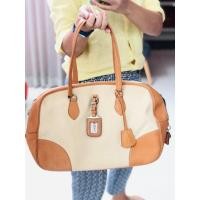 ราคา Prada Vintage Bowler Bag แคนวาสผสมหนัง มาพร้อมกุญแจและป้ายTag ของแท้ เจ้าของขายเอง มือสอง Remodel มาขายใหม่ในชอป (5156788002)