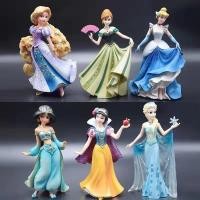 ราคา 1 ชิ้น 19-20 ซม.Disney Princess Snow White Jasmine Anna Rapunzel Cinderella Elsa Adult Edition PVC Action Figure ของเล่นตุ๊กตาของเล่นสะสม (28465429119)