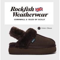 ราคา [พร้อมส่ง] รองเท้า Rockfish Weatherwear รุ่น CLOUDY FLATFORM FUR SLINGBACK สี Choco (28460766174)