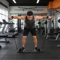 ราคา Push Up Board 12 โหมดการฝึกอบรม Non Slip Pushup Stand อุปกรณ์ออกกำลังกายสีดำชุดเชือกและที่จับ (25748033804)