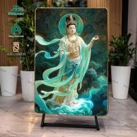 ราคา ภาพวาดกระจกเจ้าแม่กวนอิม Thuy Nguyet ภาพวาดกรอบเจ้าแม่กวนอิม Thuy Nguyet มีขอบ (41029646623)