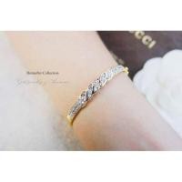 ราคา กำไลฝังเพชร CZ ชุบทอง 5 ไมครอน (2168864882)