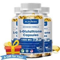 ราคา Alxfresh L-Glutathione 1800mg สําหรับสารต้านอนุมูลอิสระ, ไต, ตับ, การสนับสนุนสุขภาพผิว, ทําความสะอาดดีท็อกซ์, อาหารเสริมโภชนาการ (26255627420)