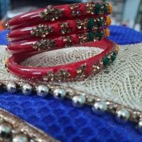 ราคา กำไลอินเดียสีแดงฝังลาย#กำไลอินเดีย#กำไลถวายพระแม่#กำไลเสริมมงคล#กำไลสวย (10257774429)