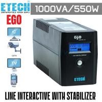ราคา ETECH Ego Plus UPS 1000VA / 550W – เครื่องสำรองไฟสำหรับ CCTV 2–8 กล้อง | รับประกัน 2 ปี (45204078847)