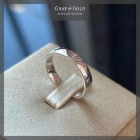 ราคา Gray & Gold [RG561] แหวนเงินแท้ 92.5% วงเกลี้ยง หน้ากว้าง 4 มิล ชุบทองคำขาวโรเดียม Gray & Gold Jewelry (24657690261)