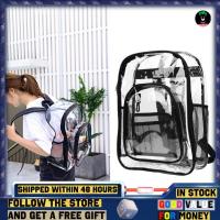 ราคา Sinhopsa Sinhopsa Diydeg กระเป๋าเป้สะพายหลังแบบใส Heavy Duty PVC ใสกันน้ำกระเป๋านักเรียนพร้อมกระเป๋าตาข่ายที่วางขวดสำหรับกิจกรรมสนามกีฬาการเดินทางทำงาน (40879965569)