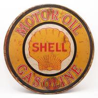 ราคา ป้ายแต่งร้านกาแฟ ป้ายแต่งโรงรถ ร้านเหล้า ป้ายสังกะสีวินเทจ Shell Gasoline น้ำมันเชลล์ (ปั้มนูน) (9213918554)