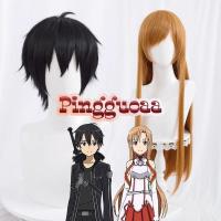 ราคา Anime Sword Art Online Kirito/Yuuki Asuna Cosplay Wig SAO 30cm/80cm Long Heat Resistant Synthetic Wigs (20375323197)