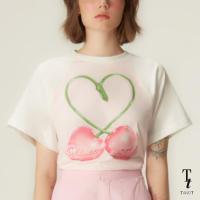 ราคา TandT - CHERRY TEA(T) T-Shirt - CHERRY TEA PRINTED RAGLAN CROP T-SHIRT เสื้อยืดคอกลมแขนสั้น แขนทรงรักแรนตัดต่อคนละสี (25311156537)