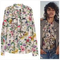 ราคา เสื้อเชิ้ตผ้าชีฟอง plumeti H&M (52608779345)