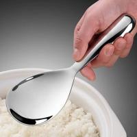 ราคา 304 Stainless Steel Rice Spoon Long Handle Thicken Cooker Scoop Multi-purpose Tableware Buffet Serving Spoons Kitchen Ta (28758183744)