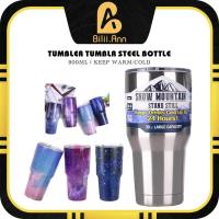 ราคา 冰杯อากาศ botol 900ml 304 สแตนเลสน้ําแข็งร้อนเย็น Tumbler ฟาง Tumblr Yeti Thermos Rocky Mountain แก้วขวด 保冷保湿水壶 (23843491492)