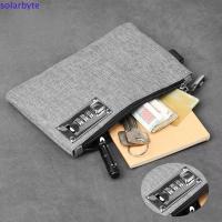 ราคา SOLARBYTE กระเป๋าเงินล็อค, กระเป๋าใส่เหรียญผ้า Oxford พร้อมตัวล็อค, ซิปแข็งแรงขนาดกะทัดรัดอเนกประสงค์ Anti-Theft Mens Clutch Bag Cash Passports (56858341295)