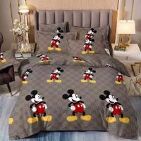 ราคา ชุดเครื่องนอนลายการ์ตูนมิกกี้เมาส์น่ารักๆ- ขนาด 3.5,5,6 ฟุต ผ้าปูที่นอน + ผ้านวมครบชุด (12227666958)