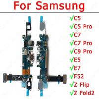 ราคา ชาร์จสําหรับ Samsung Galaxy C5 C7 C9 Pro E5 E7 F52 Z Flip Fold2 Usb Connector ชาร์จพอร์ตแผ่น PCB Dock อะไหล่ (44080003689)