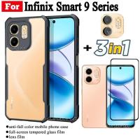 ราคา 3 IN 1 infinix Smart 9 anti-fall โทรศัพท์มือถือสําหรับ infinix Smart9 HD Smart 8 Smart 7 Hot 50i 50 4G 5G ฟิล์มกระจกนิรภัย + ฟิล์มเลนส์ (22661060047)